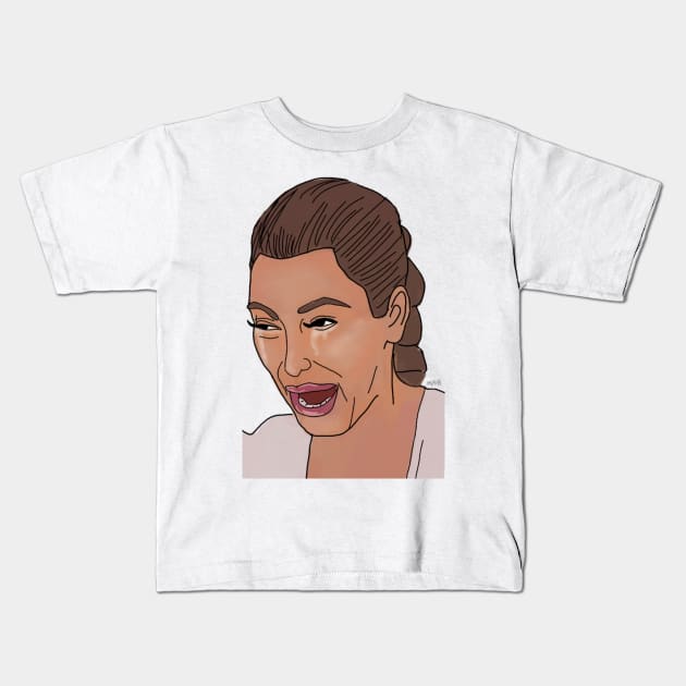 Crying Kim Kids T-Shirt by mailshansen